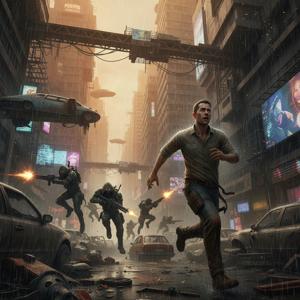 Glen Powell Stars in Edgar Wright’s Dystopian Running Man